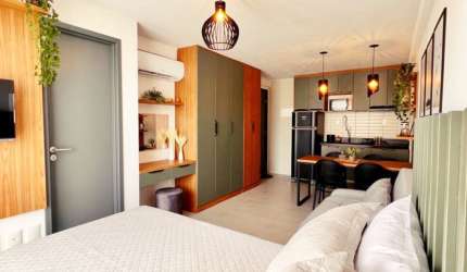 FLAT MOBILIADO EM INTERMARES – 120 METROS DO MAR | VISTA LATERAL PARA O MAR!