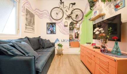 Kitnet de 26 M2 em conceito aberto à venda, 26 m² por R$ 285.000 - Embaré - Santos/SP