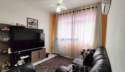 Apartamento na quadra da praia com 1 dormitório à venda, 45 m² por R$ 320.000 - Embaré - Santos/SP