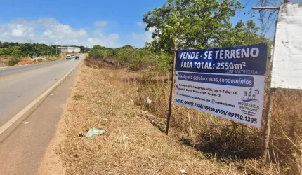 Terreno á Venda na Estrada Principal em Matões - Na divisa entre Pecém e Caucaia
