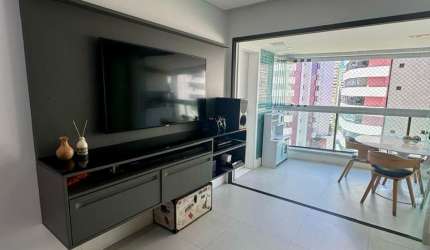 Apartamento 3 quartos com 2 suítes, Pituba, 93 m², nascente, lavabo, varandão gourmet, 2 vagas