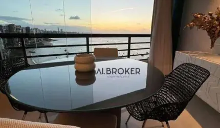 Na Beira Mar Apartamento com 1 dormitório à venda, 67 m² por R$ 1.000.000 - Mucuripe - Fortaleza/CE