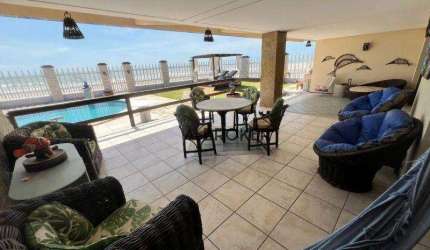 Porteira Fechada de frente para o Mar Casa com 6 dormitórios à venda, 450 m² por R$ 750.000 - Caponga - Cascavel/CE