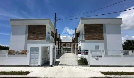 Sobrado novo com duas suítes, condomínio fechado, em Palhoça - SC