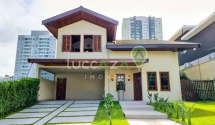 Casa de alto padrão em condomínio - 3 suítes, 3 salas, 4 banheiros, 4 vagas - Loteamento Villa Branca, Jacareí-SP - 282m².