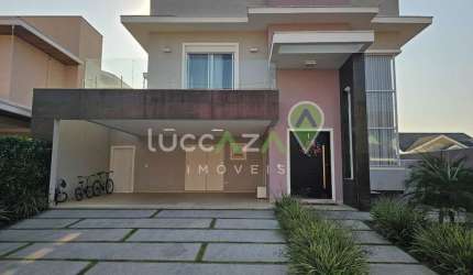 Casa de alto padrão em condomínio fechado, com 4 suítes e 4 vagas no Jd. Altos de Santana II, Jacareí-SP - 332,55m² - Imperdível!