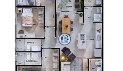 Apartamento com 2 dormitórios à venda, 64 m² por R$ 577.000,00 - Vila Sinibaldi - São José do Rio Preto/SP