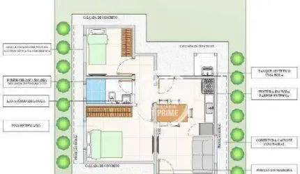 Casa com 2 dormitórios à venda, 44 m² por R$ 154.900 - Jardim do Bosque - Potirendaba/SP