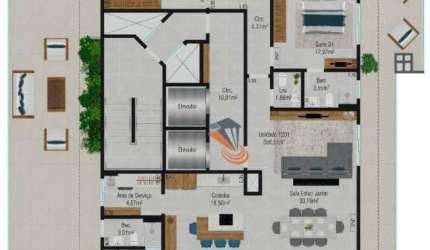 Cobertura com 3 dormitórios à venda, 356 m² por R$ 4.128.815,00 - Barreiros - São José/SC