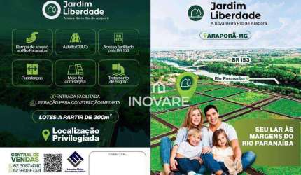 Terreno à venda, 300 m² - Jardim Liberdade - Araporã/MG