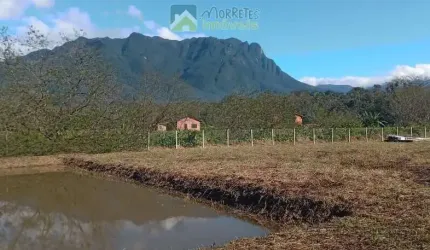 Terreno plano 5.120 metros em Morretes na Ponte Alta  já com lago e todo cercado  com tela e portão