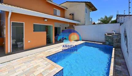 Sobrado lado praia com 3 dormitórios à venda, 189 m² por R$ 750.000 - Parque Balneário Oásis - Peruíbe/SP