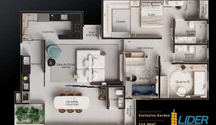 Apartamento à venda, 3 quartos, 1 suíte, 2 vagas, SANTA MARIA - Uberlândia/MG