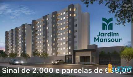 Apartamento à venda, 2 quartos, 1 suíte, 1 vaga, MANSOUR - Uberlândia/MG