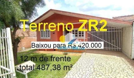 Terreno ZR2 frente 12 m e área total 487,38 m²