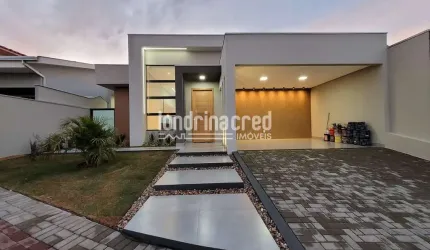 Casa em Conceito aberto com 03 dormitórios sendo 01 suite no Condominio Morada das Flores em Cambé-
