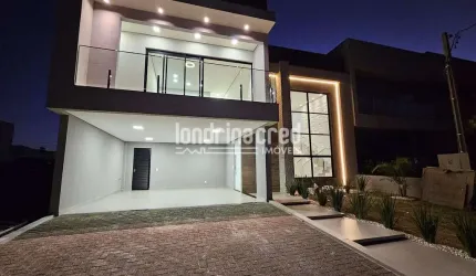 Sobrado com piscina e com acabamento refinado no Condominio Morada das Flores Rosas em Cambé-PR