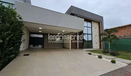 Casa de Alto Padrão no Condomínio Bellevie em Cambé: 3 Suítes, Piscina com Hidromassagem, Espaço Go