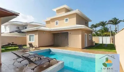 Casa nova com 4 Suítes e Piscina em Condomínio - Búzios-RJ