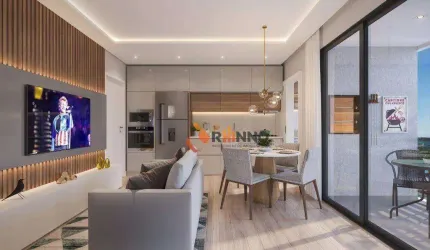 Apartamento decorado com 2 dormitórios à venda, 43 m² por R$ 452.000 - Pinheirinho - Curitiba/PR