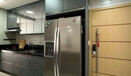 Apartamento 2 dormitório com suíte e varanda gourmet na Aparecida  Praiamar