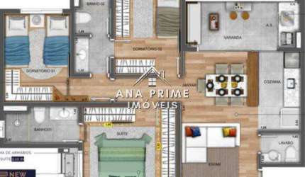 (lançamento) Apartamento Blue View 76,81m², 3 dormitórios