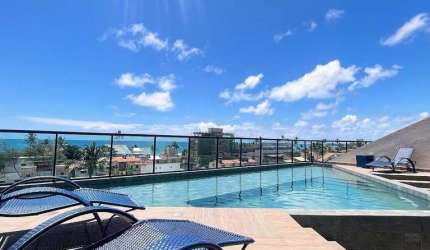 Cód: 178 -Flat em Porto de Galinhas perto da praia com 1 dormitório separado da sala à venda, 32 m² por R$ 425.000 - Porto de Galinhas - Ipojuca/PElinhas  -  Ipojuca