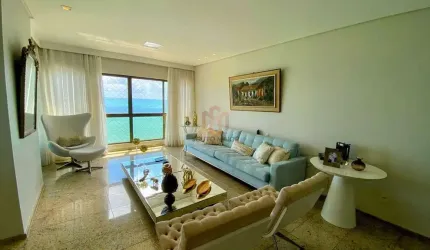 Cód: 200 -Apartamento mobiliado para Locação na beira mar de boa viagem com  195m², 3 suítes, 3 vagas,  em Boa Viagem  -  Recife