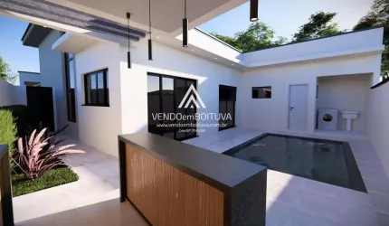 Casa em Condomínio para Venda em Boituva, Tropicália Garden, 3 dormitórios, 2 suítes, 4 banheiros, 4 vagas