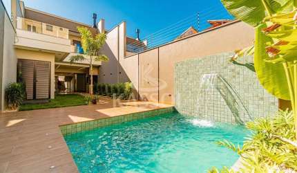 Sobrado novo com 3 suites amplas e incrivel espaço gourmet piscina  2 garagens