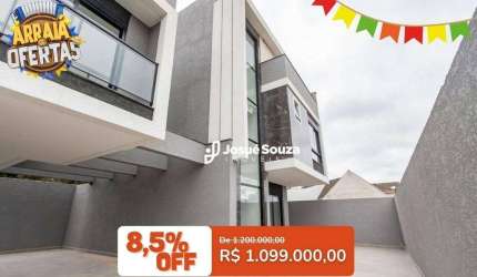 Sobrado com 3 dormitórios à venda, 127 m² por R$ 1.099.000,00 - Vista Alegre - Curitiba/PR