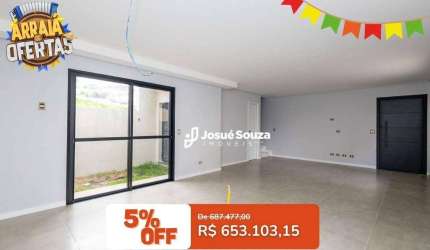 Sobrado com 3 dormitórios à venda, 122 m² por R$ 653.103,15 - Abranches - Curitiba/PR