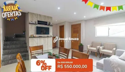 Sobrado com 3 dormitórios à venda, 158 m² por R$ 550.000,00 - Uberaba - Curitiba/PR