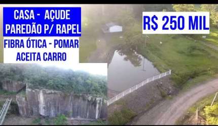 [124729 ] CHÁCARA EM SANTO ANTÔNIO DA PATRULHA RS 1,13HA  CASA  POMAR AÇUDE COM PEIXES FIBRA ÓTICA E PAREDÃO P/ RAPEL