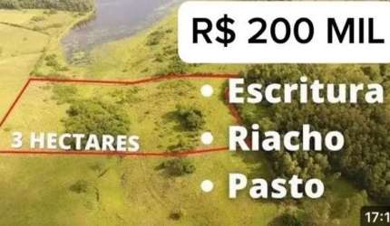 [112520]  SÍTIO ESCRITURADO COM CÓRREGO, PASTO E 3 HECTARES EM SANTO ANTÔNIO DA PATRULHA