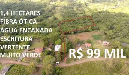 [113767]  - CHÁCARA COM 1,75 HA, FIBRA ÓTICA VERTENTE MATERIAL PARA CONSTRUÇÃO VISTA P/ LAGOA