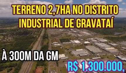[88096]  SÍTIO COM DUAS CASAS AO LADO DA GM, INDUSTRIAL OU RESIDENCIAL EM GRAVATAÍ COM 2,7HA