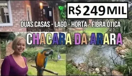 115058 CHÁCARA  CONDOMINIO FECHADO DUAS CASAS LAGO FIBRA ÓTICA POMAR HORTA PRAÇA ACADEMIA