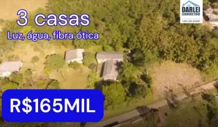 [551] CHÁCARA EM SANTO ANTÔNIO DA PATRULHA COM 3 CASAS, LUZ, ÁGUA ENCANADA E FIBRA ÓTICA