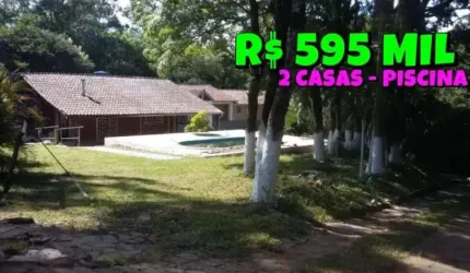 [585]CHÁCARA EM VIAMÃO COM 2 CASAS A 500METROS DO RESORT VILA VENTURA, 2 DORMITÓRIOS, 2 SUÍTES,PISCINA, LUZ, ÁGUA E INTERNET FIBRA ÓTICA
