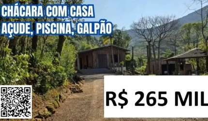 [539]CHACARA EM OSÓRIO COM CASA PISCINA AÇUDE POMAR E GALPÃO