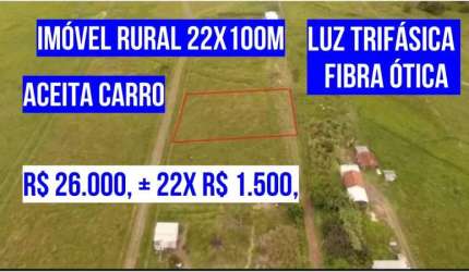 [113823] TERRENO RURAL EM SANTO ANTÔNIO DA PATRULHA 1100M² LUZ TRIFÁSICA E FIBRA ÓTICA | ESTUDA PROPOSTA