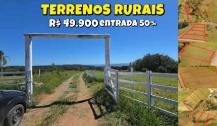 [758] LOTES RURAIS  EM TAQUARA À PARTIR DE  1000M² LUZ FIBRA ÓTICA POÇO INDUSTRIAL 50% ENTRADA