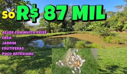 [775] CHÁCARA DO GAITEIRO EM TAQUARA NA FAZENDA FIALHO COM  1658 M² COM AÇUDE CHEIO DE PEIXE