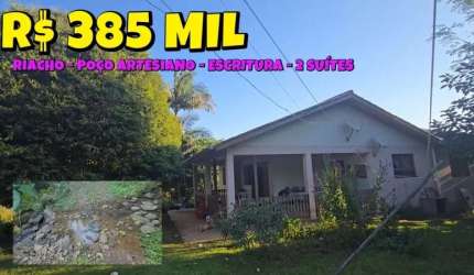 [620]CHÁCARA EM TAQUARA 7HA ESCRITURA CASA 3 QUARTOS FIBRA ÓTICA RIACHO DENTRO DA TERRA
