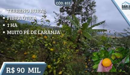 [855] CHÁCARA NO MONJOLO COM INÚMEROS PÉS DE LARANJA, FIBRA ÓTICA, LUZ