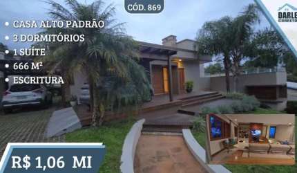 [869] CASA ALTO PADRÃO EM SANTO ANTÔNIO DA PATRULHA, ESCRITURA, 666 M², 3 QUARTOS