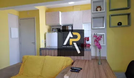 Apartamento mobiliado com 1 quarto e varanda gourmet a venda 44 m² no Residencial Premium Home Flex, Jardim Armênia - Mogi das Cruzes/SP