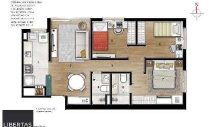 Apartamento para Venda - 65.41m², 3 dormitórios, sendo 1 suites, 1 vaga - Petrópolis