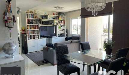 Apartamento à venda com 2 dormitórios transformado em 1 (facilmente reversível), suíte, com  69,04m², 2 vagas de garagem.